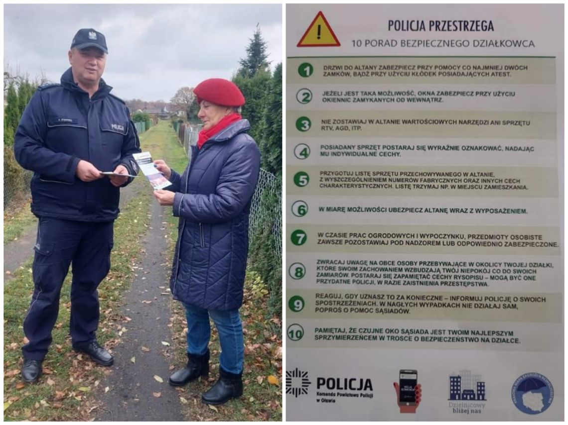 Policja na oławskich działkach Policja na oławskich działkach
