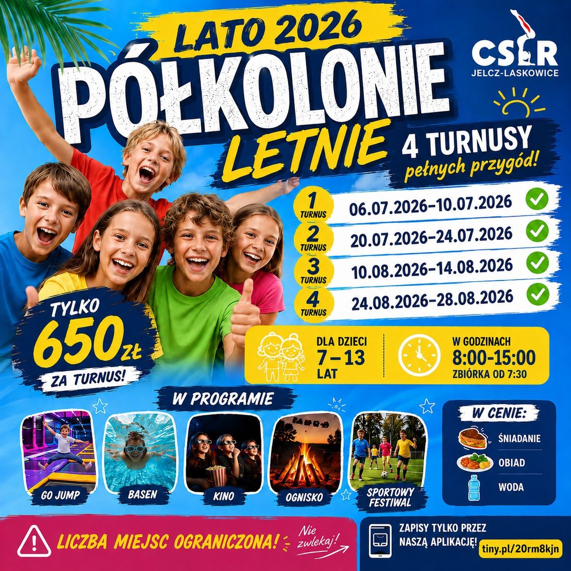 Półkolonie letnie 2026 w Jelczu-Laskowicach. Ruszyły zapisy Półkolonie letnie 2026 w Jelczu-Laskowicach. Ruszyły zapisy