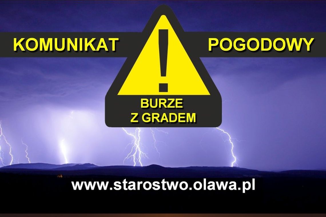 POWIAT OŁAWSKI Grożą nam gwałtowne burze z gradem - TuOlawa.pl