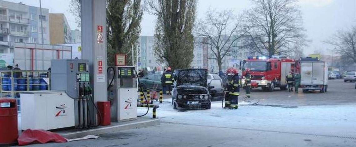 Pożar na stacji benzynowej