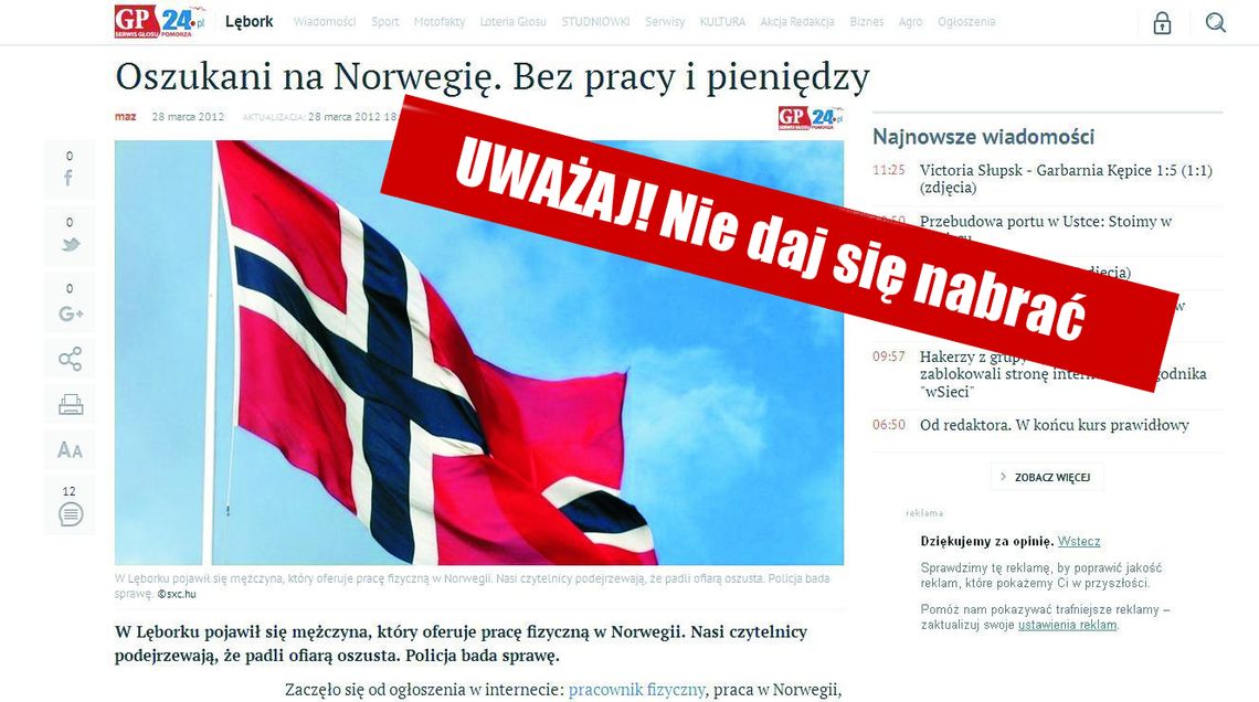 Praca w Norwegii? Lepiej uważać