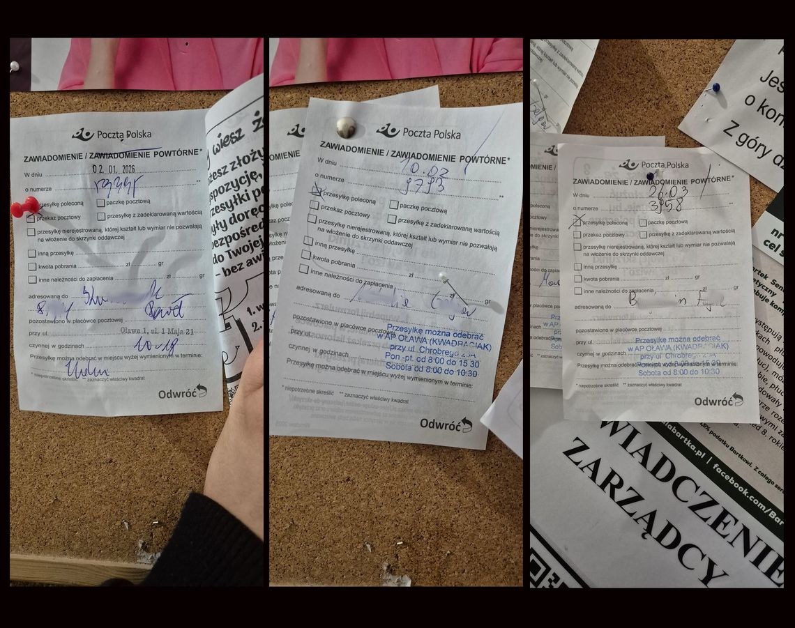 OŁAWA Problem z awizo, bo trafia nie tam, gdzie trzeba