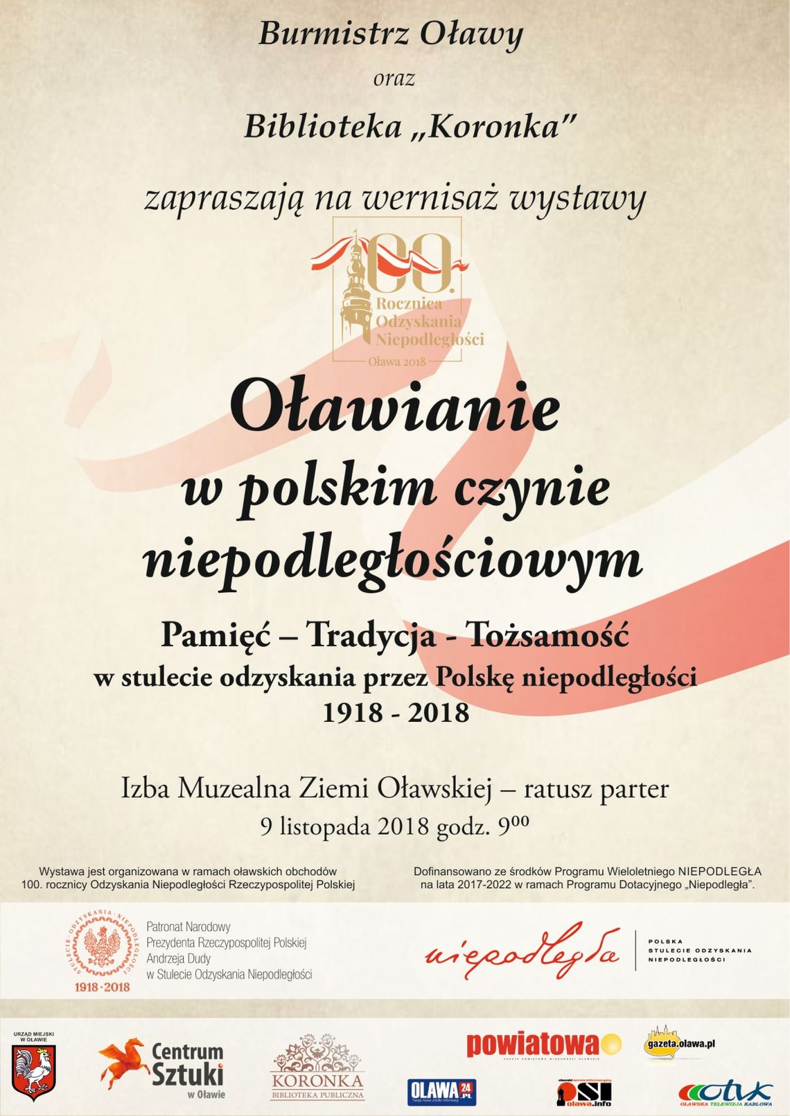 Program obchodów 100-lecia odzyskania niepodległości