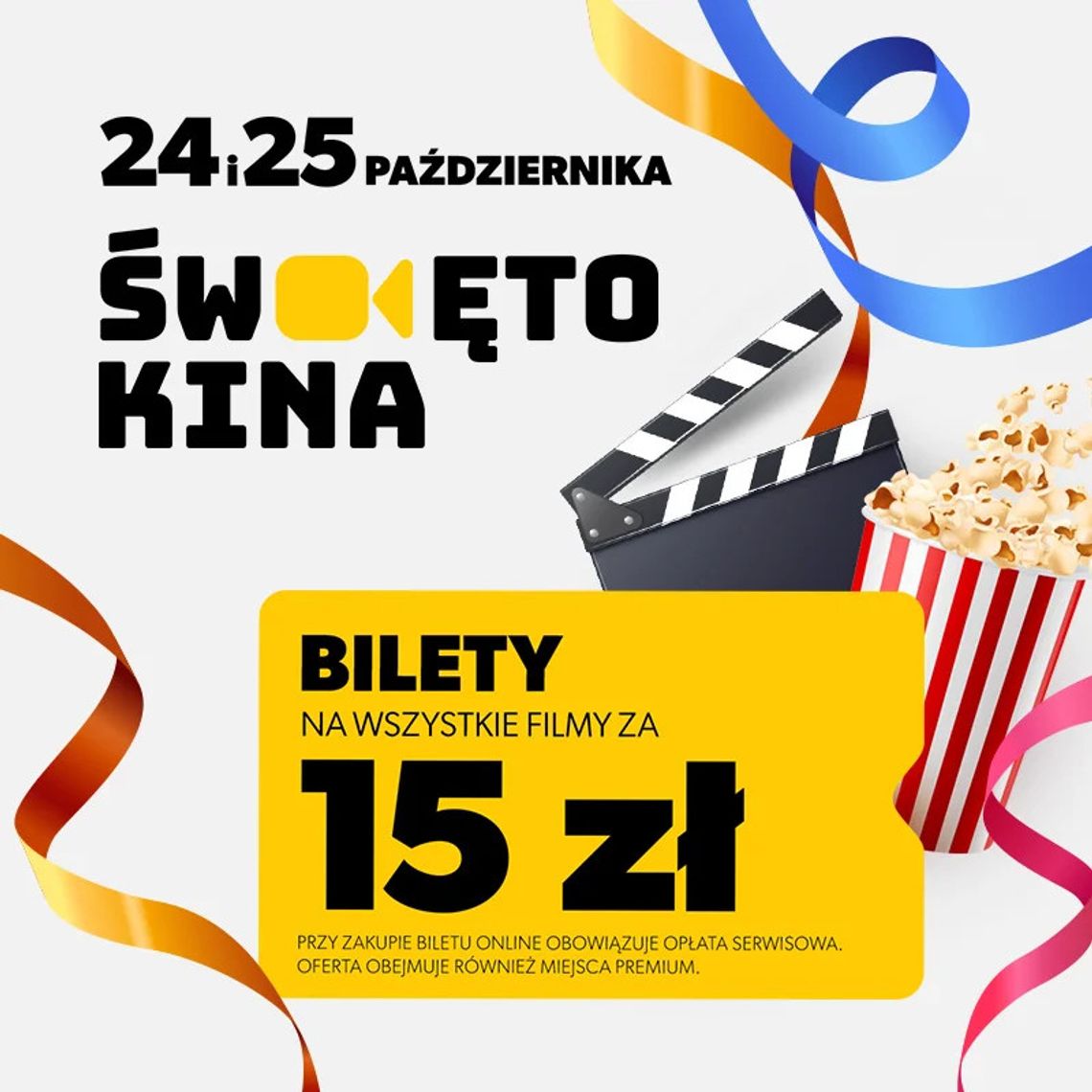 Przez dwa dni bilety na wszystkie filmy po 15 zł! Przez dwa dni bilety na wszystkie filmy po 15 zł!