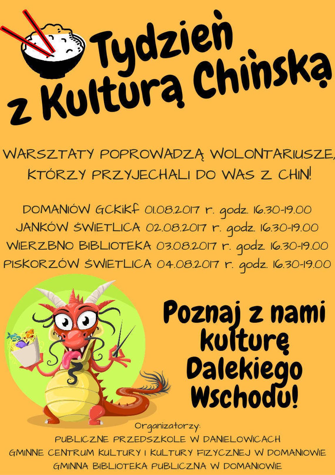 Przyjechali z Chin, poprowadzą warsztaty