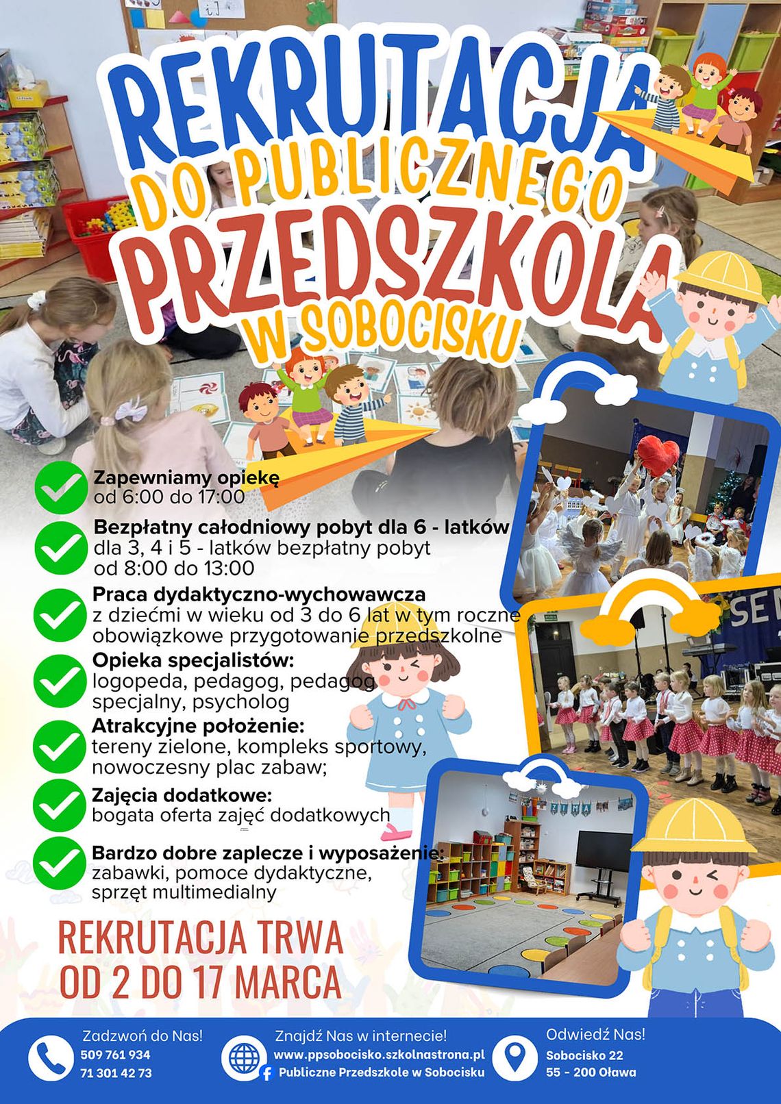 Publiczne Przedszkole w Sobocisku zaprasza