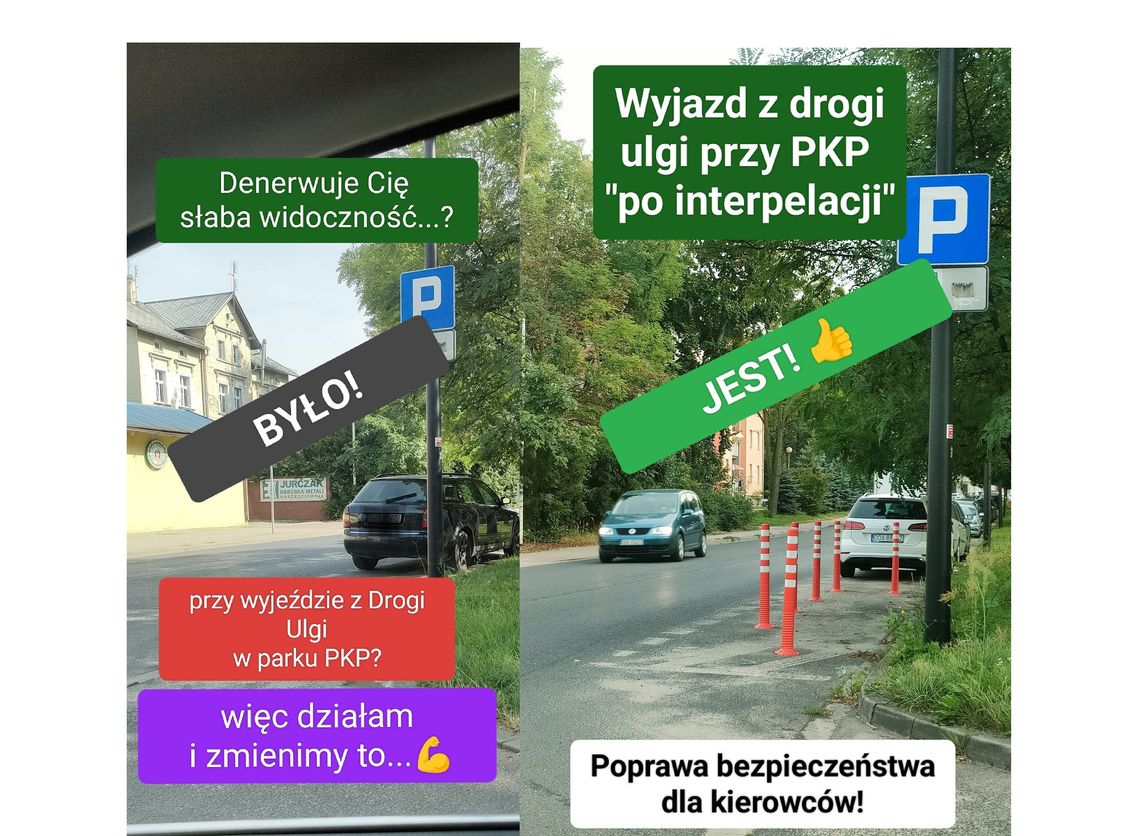 Radny: - Mamy poprawę na skrzyżowaniu z drogą ulgi przy PKP