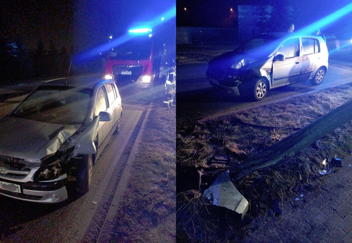 Rano wjechał w słup