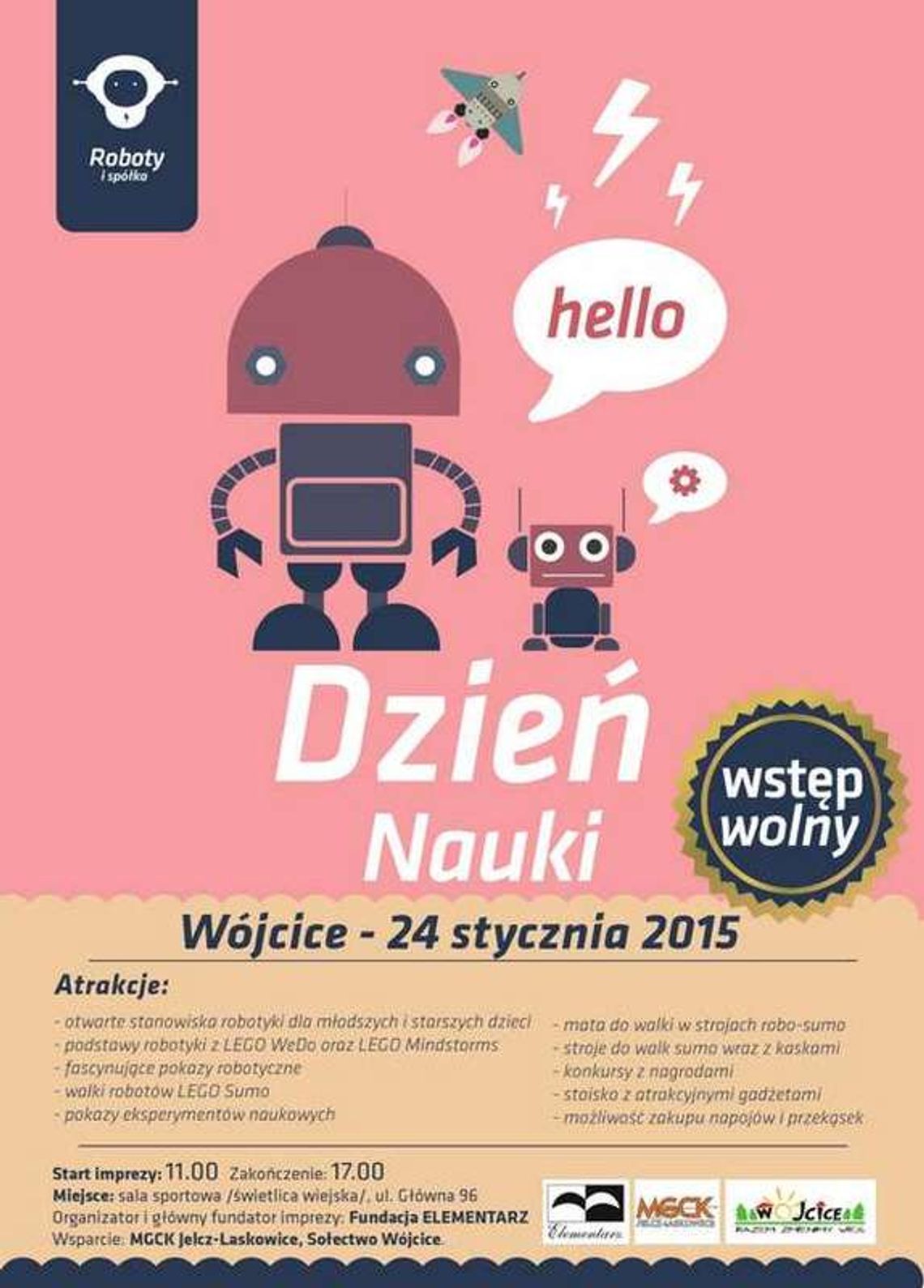 Roboty i doświadczenia czyli baw się i ucz w Wójcicach