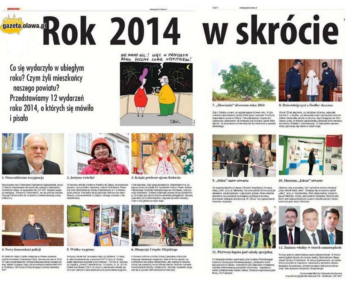 Rok 2014 w skrócie