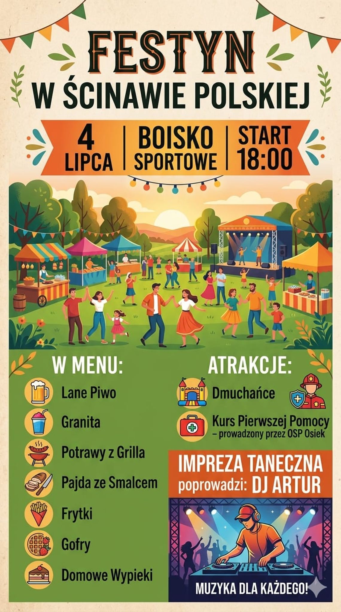 Ścinawa Polska zaprasza na letni festyn
