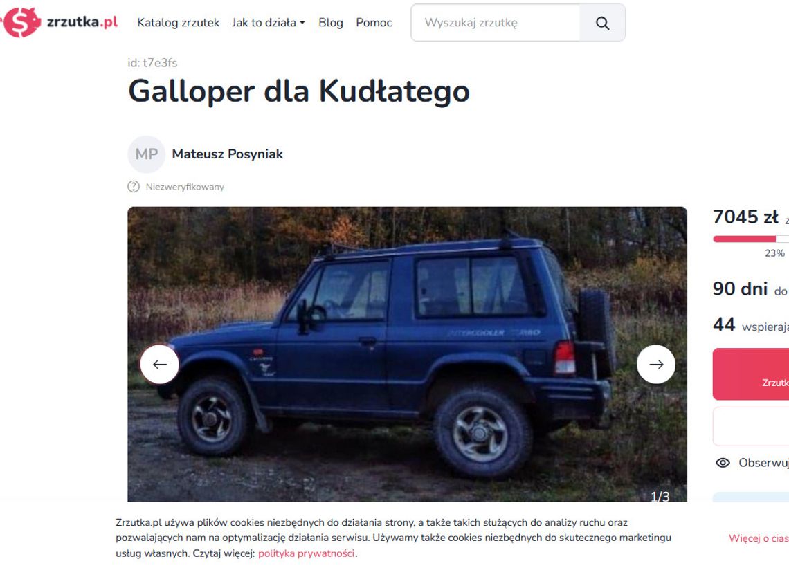 Skradli je Przemkowi "Kudłatemu" z Lipek podczas akcji powodziowej. Jest zbiórka na auto!