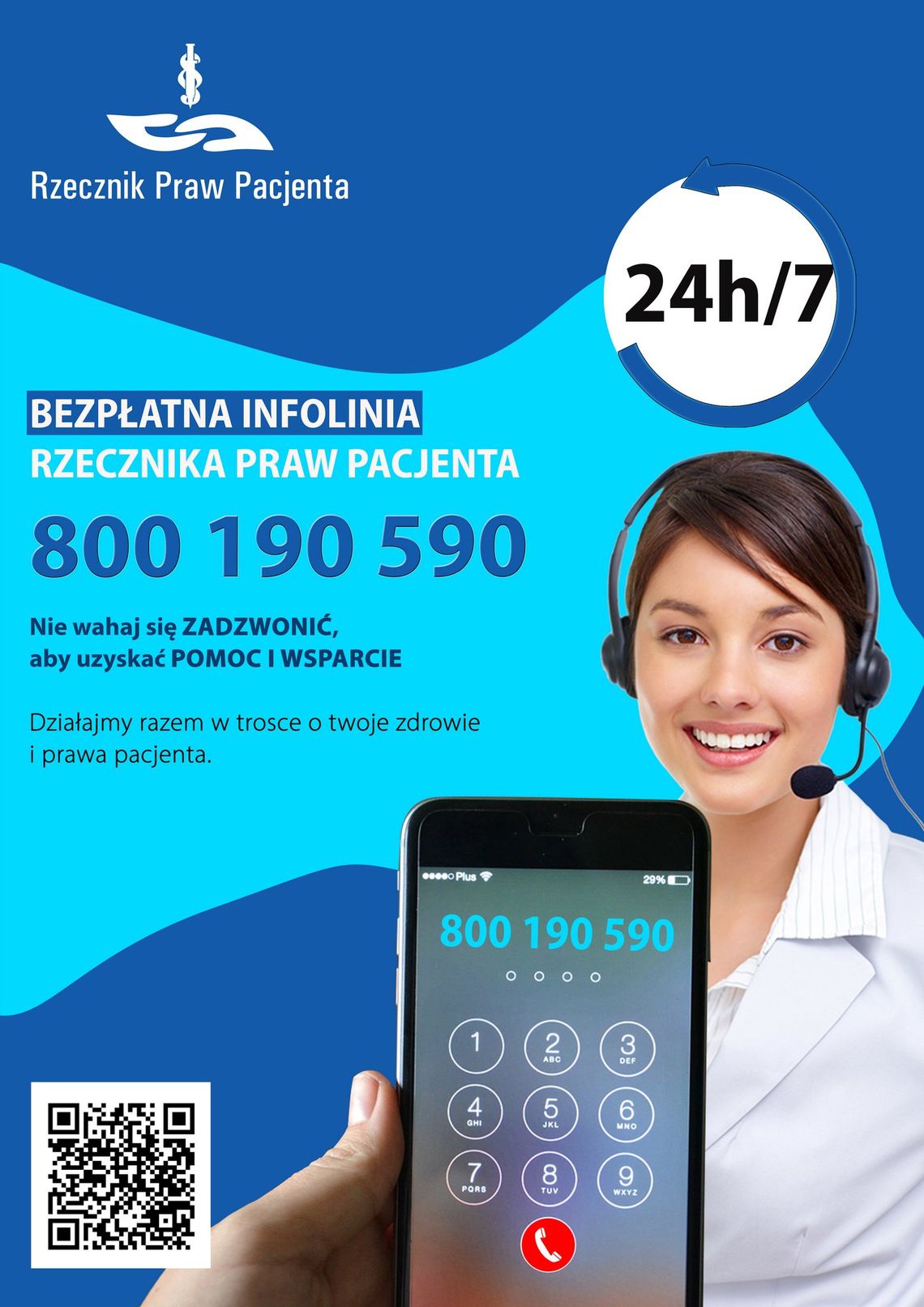 Skorzystaj z infolinii Rzecznika Praw Pacjenta - 800 190 590