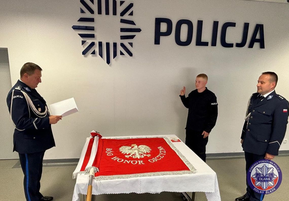 Ślubował nowy oławski policjant