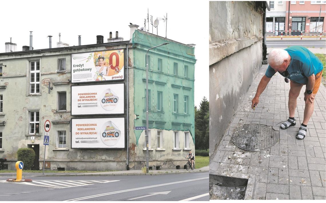 Smród i gołębie odchody na zewnątrz, a w środku grzyb na ścianach
