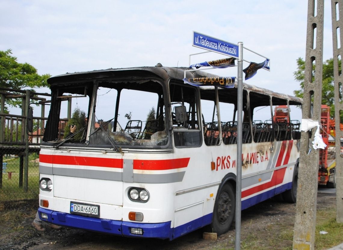 Spłonął autobus