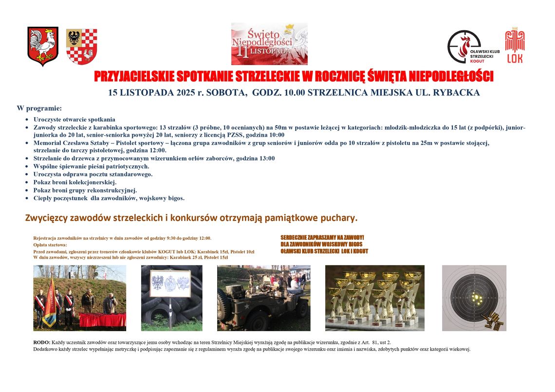 Spotkanie strzeleckie z okazji Święta Niepodległości