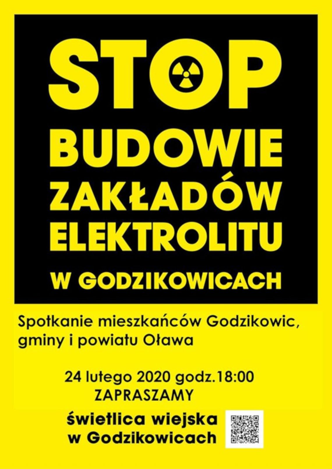 STOP budowie zakładów elektroloitu w Godzikowicach