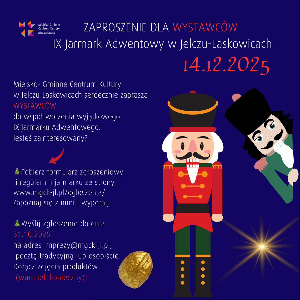 Szukają wystawców na IX Jarmark Adwentowy