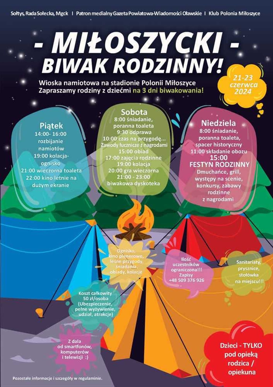 Szykują biwak rodzinny