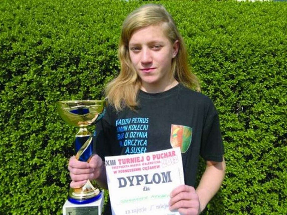 Szymańska z pucharem Szymańska z pucharem