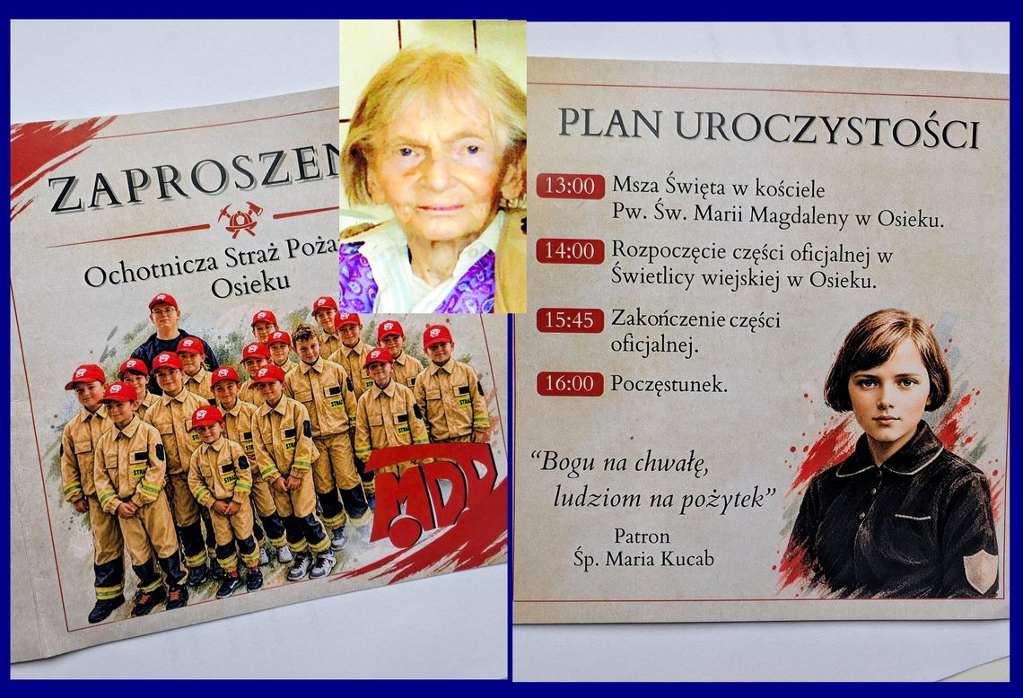 Ta jednostka OSP otrzyma imię Marii Kucab Ta jednostka OSP otrzyma imię Marii Kucab