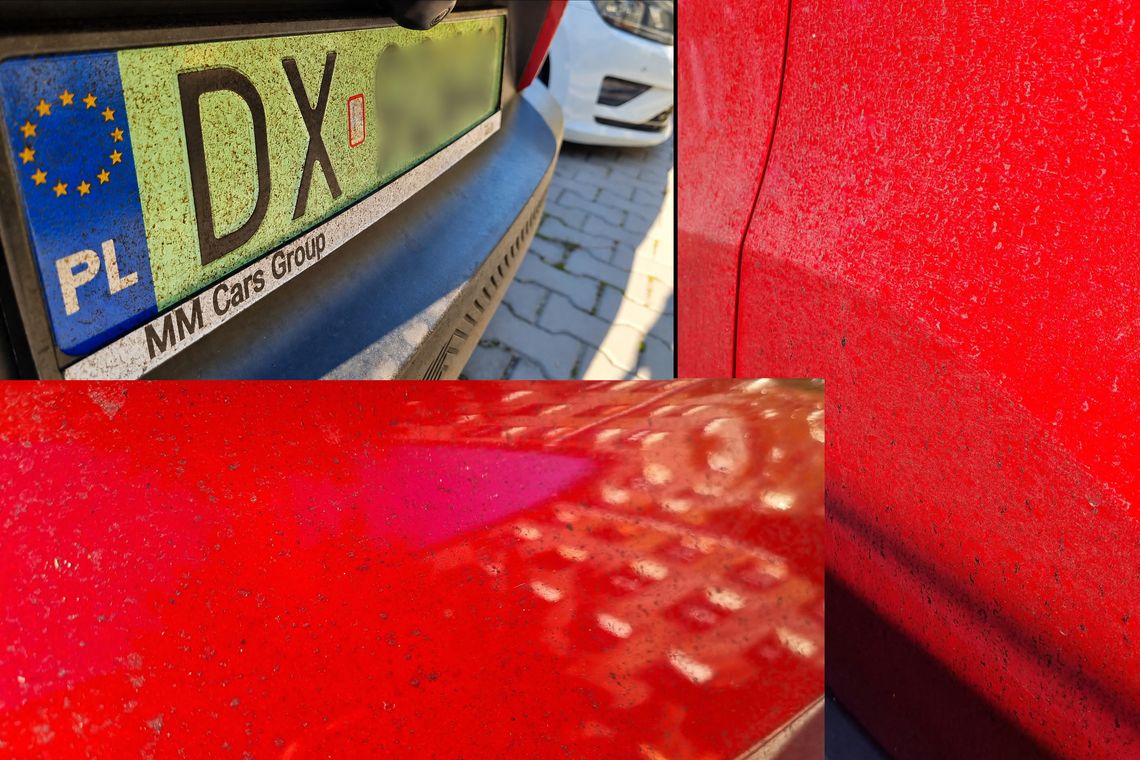 Tak wyglądało auto po przejeździe trasą z Jelcza-Laskowic do Oławy! Tak wyglądało auto po przejeździe trasą z Jelcza-Laskowic do Oławy!