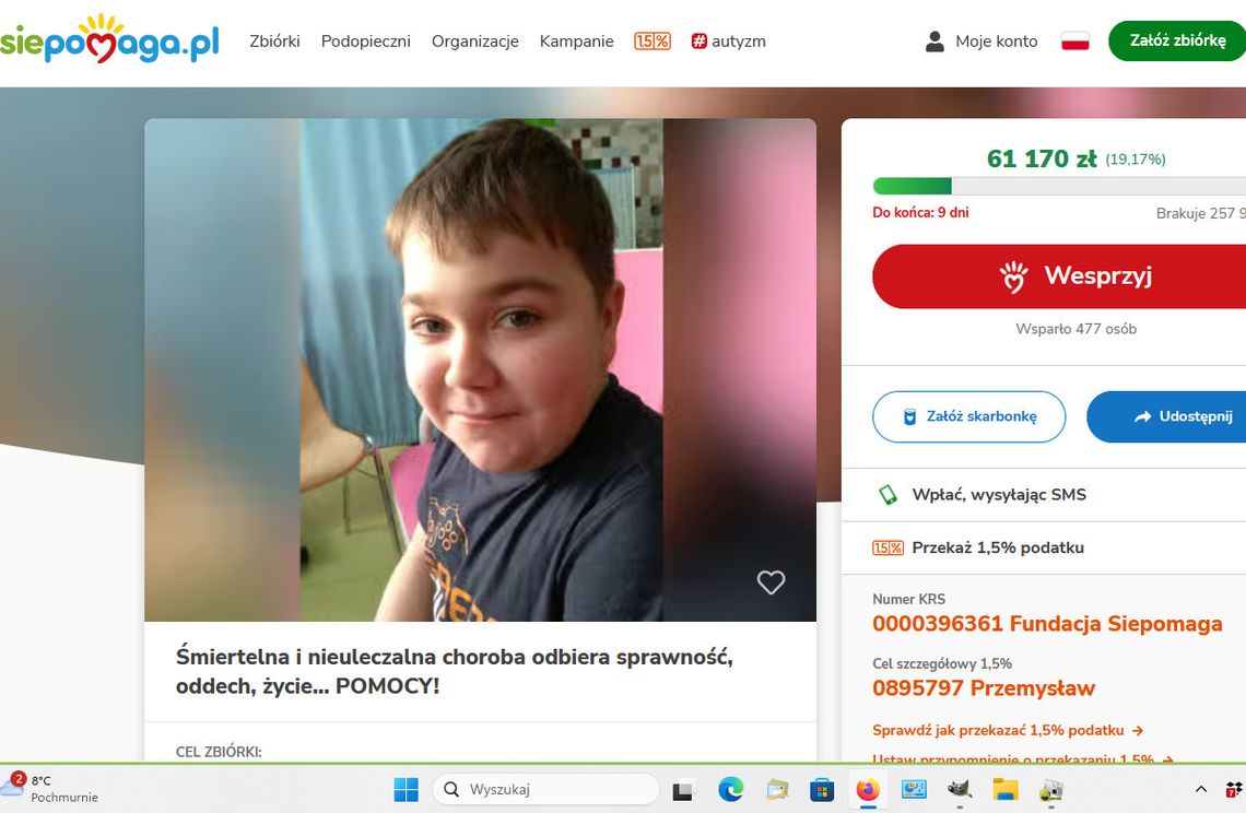 Tata Przemka: - Nieraz ból jest tak mocny, że nie mogę chodzić