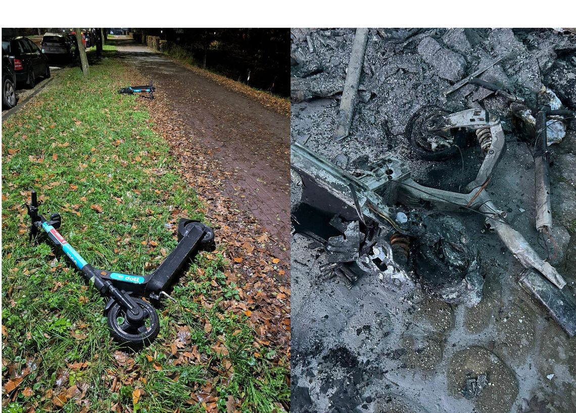 To nie tylko zawalidrogi. Hulajnoga w ogniu!