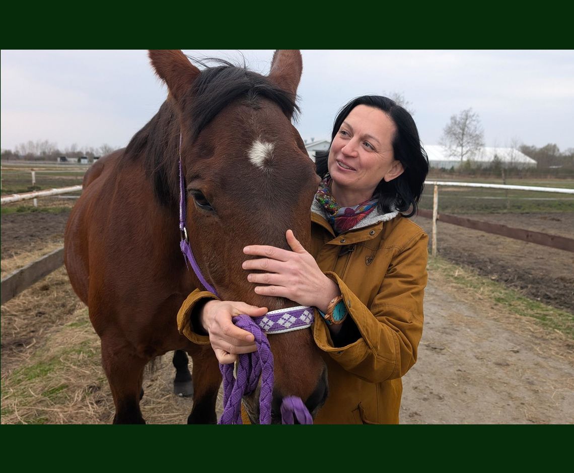 Koń Szaron i jego właścicielka Monika Jakubowska z Oławy