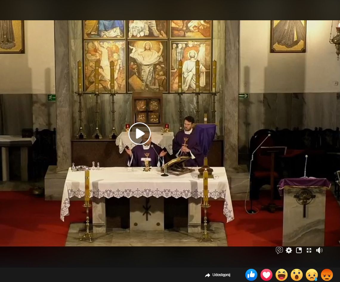Transmisja mszy świętej