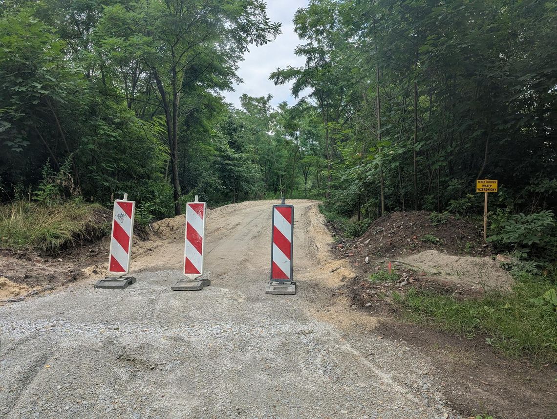 Trasa ścieżki rowerowej już widoczna Trasa ścieżki rowerowej już widoczna