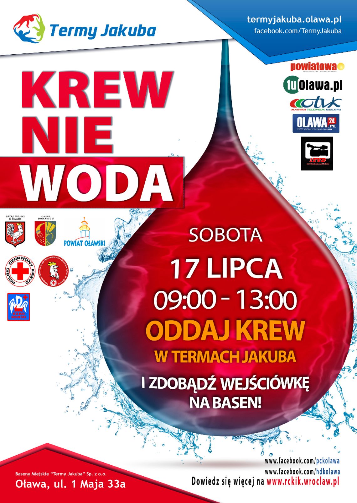 Tu oddasz krew w lipcu. I masz wejściówkę na basen