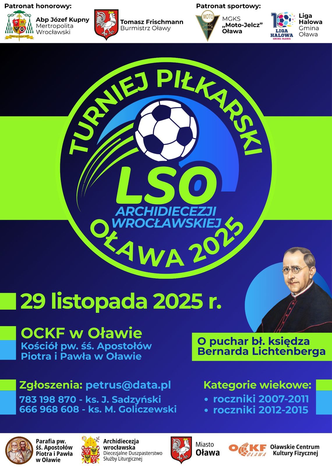 Turniej piłkarski pod patronatem burmistrza i arcybiskupa