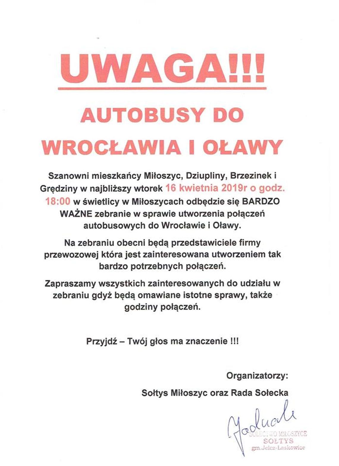 Twój głos w tej sprawie ma znaczenie