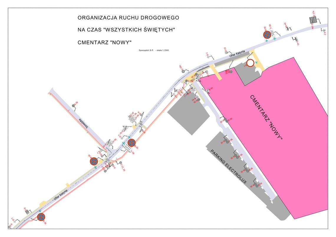 Tymczasowa organizacja ruchu od 31 października do 2 listopada