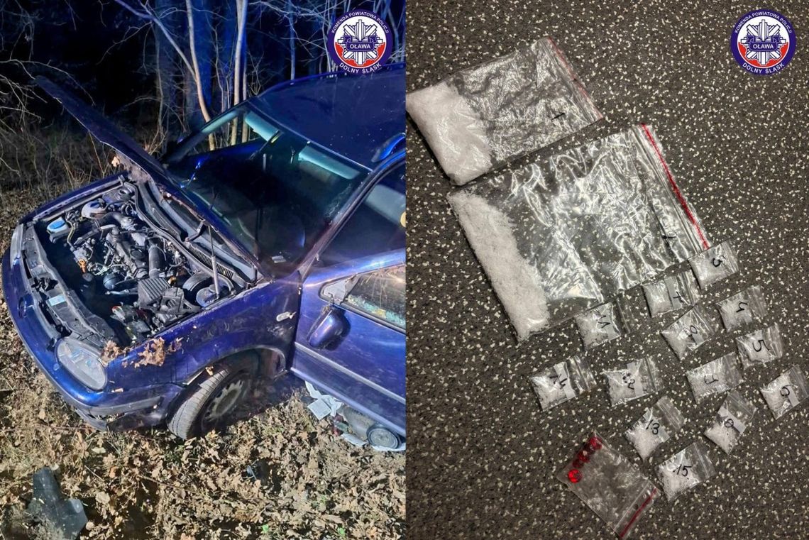 Ucieczka przed policją zakończyła się w przydrożnym rowie Ucieczka przed policją zakończyła się w przydrożnym rowie