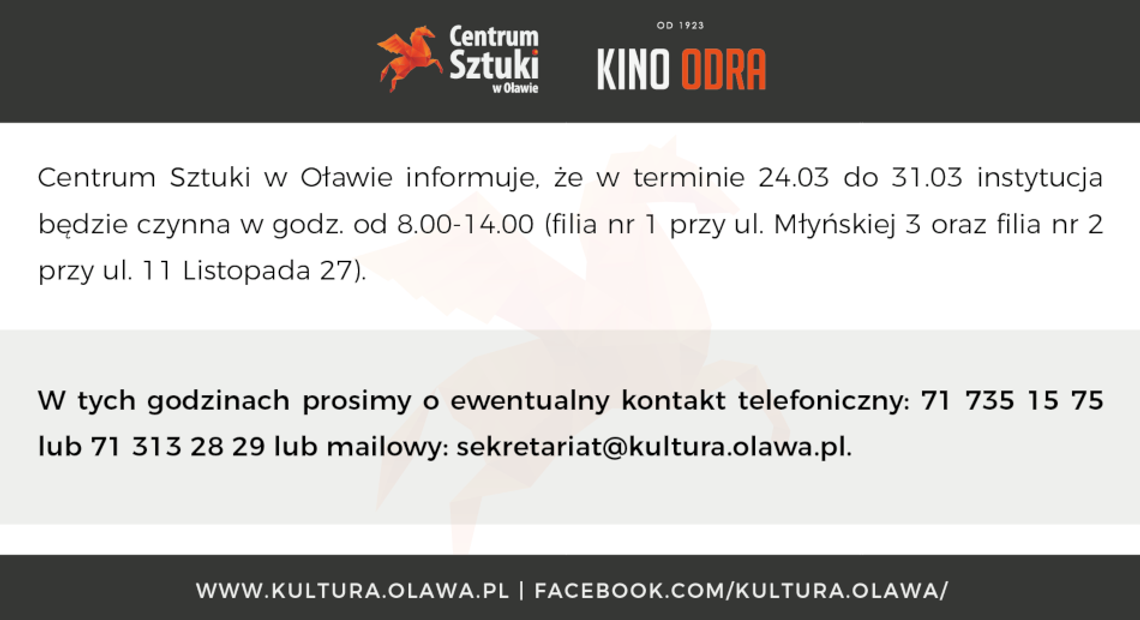 Urząd i Centrum pracują krócej