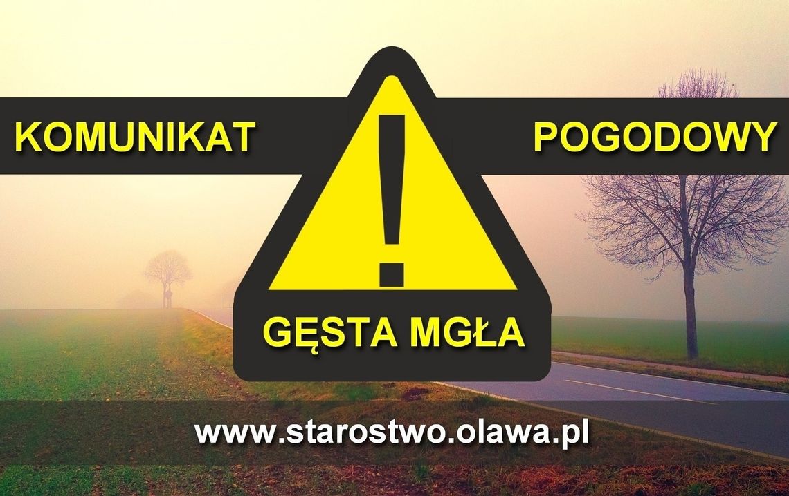 Uwaga kierowcy - dziś w nocy możliwa gęsta mgła