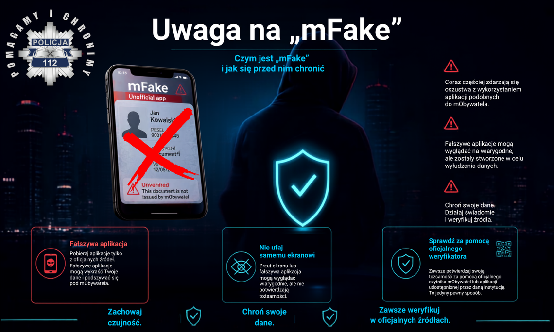 Uważajcie na nowe zagrożenia – „lewy mObywatel”, „mFake”, „Fake mObywatel” Uważajcie na nowe zagrożenia – „lewy mObywatel”, „mFake”, „Fake mObywatel”