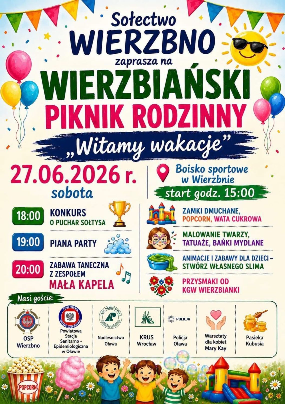 Wakacje startują w Wierzbnie! Wakacje startują w Wierzbnie!