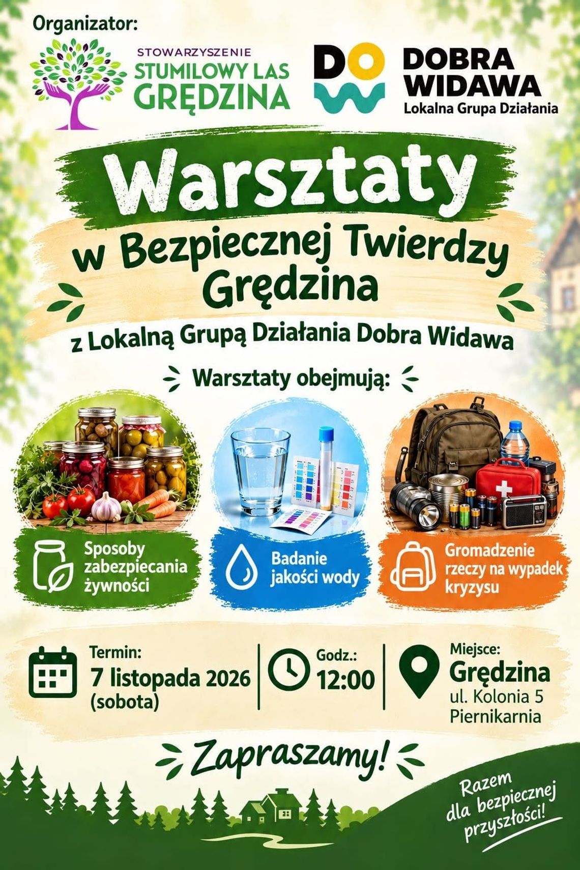 Warsztaty w "Bezpiecznej Twierdzy Grędzina" Warsztaty w "Bezpiecznej Twierdzy Grędzina"
