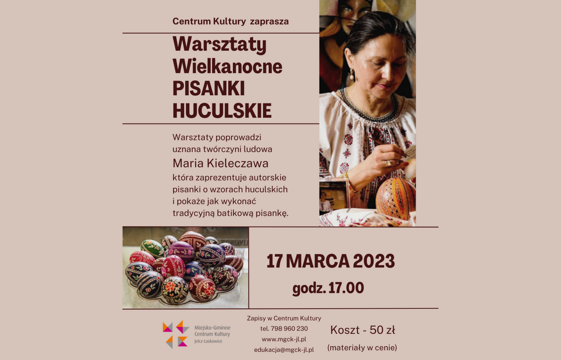 Warsztaty wielkanocne z Marią Kielczawą