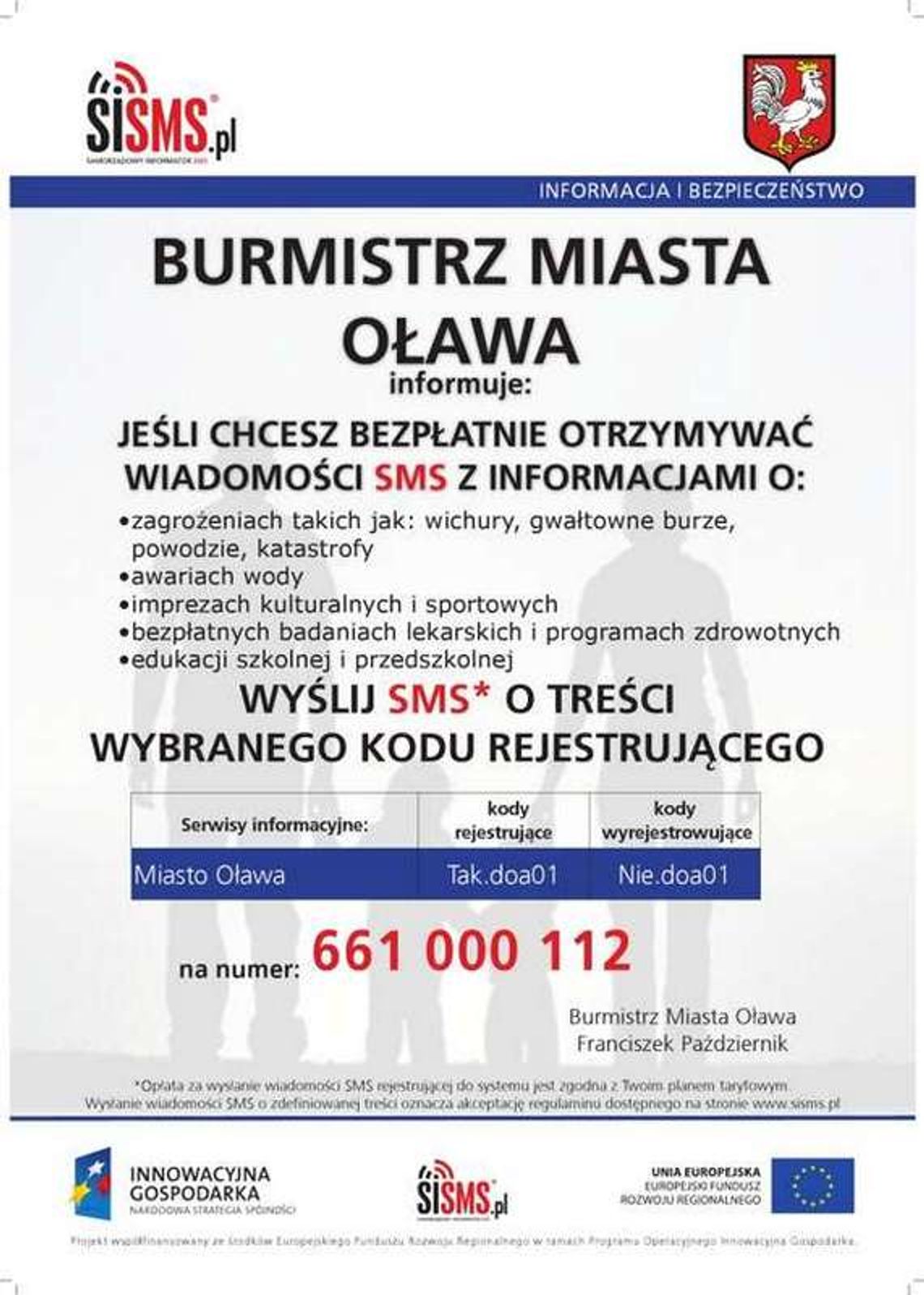 Ważne SMS-em. System powiadamiania już działa Ważne SMS-em. System powiadamiania już działa