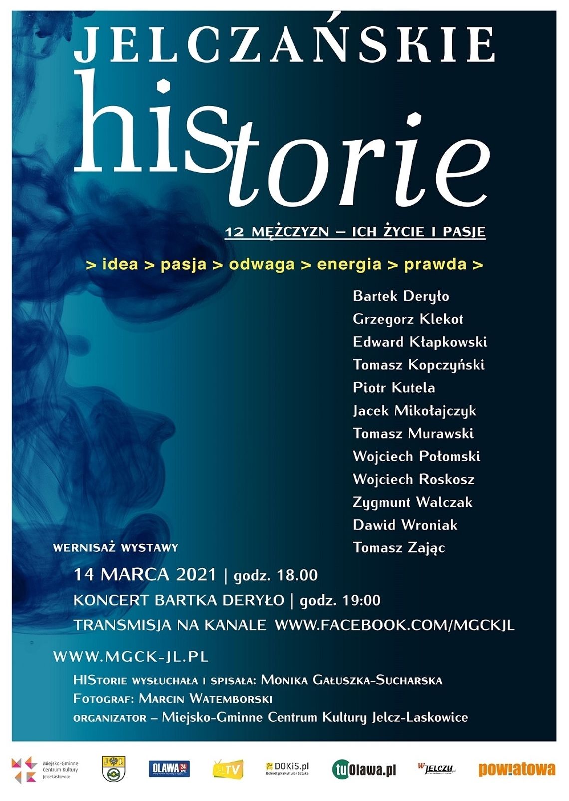 Wernisaż wystawy „Jelczańskie HIStorie”. Koncert Bartka Deryły