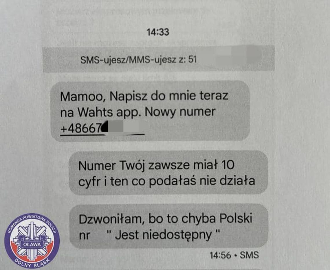 Wiadomości "do mamy" - przeczytaj i zapamiętaj jak wygląda kontakt z oszustem