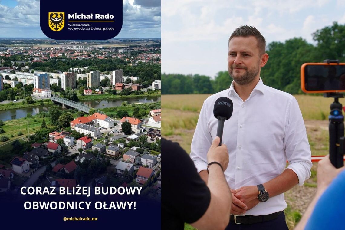 Wicemarszałek Rado: - Coraz bliżej budowy obwodnicy Oławy Wicemarszałek Rado: - Coraz bliżej budowy obwodnicy Oławy