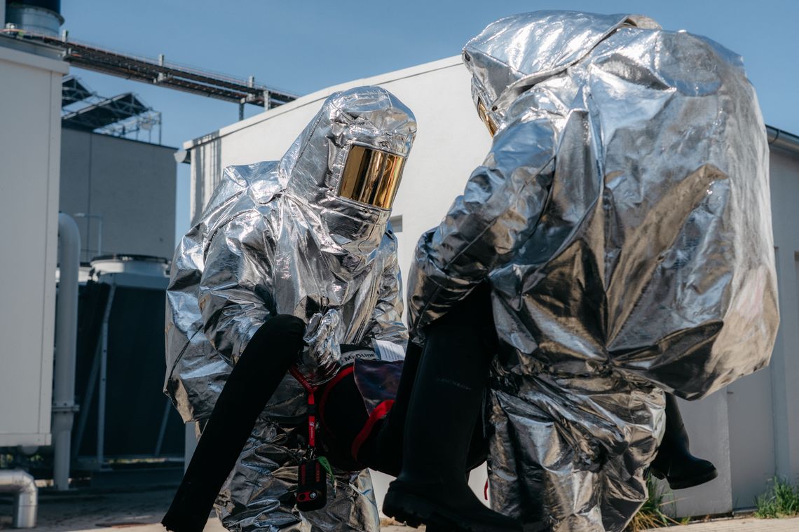 Wodór, dron i nietypowe zagrożenie. Służby ćwiczyły w Gaju Oławskim [ZDJĘCIA]
