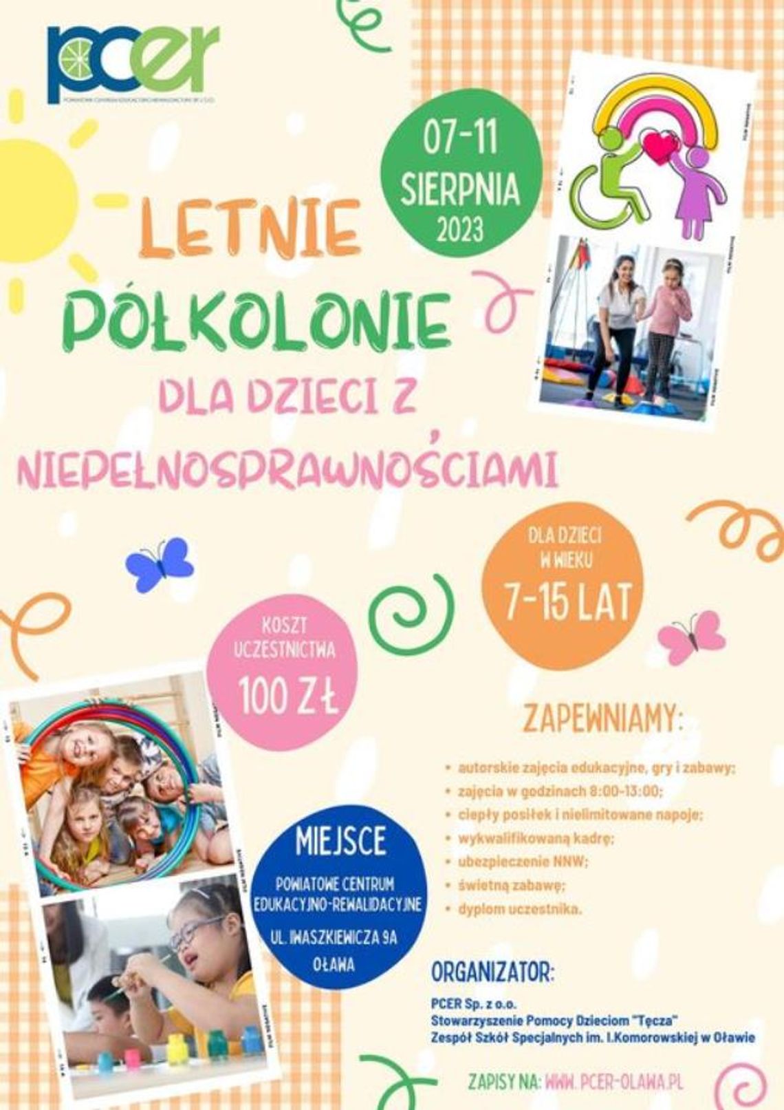 Wypoczynek dla dzieci z niepełnosprawnościami