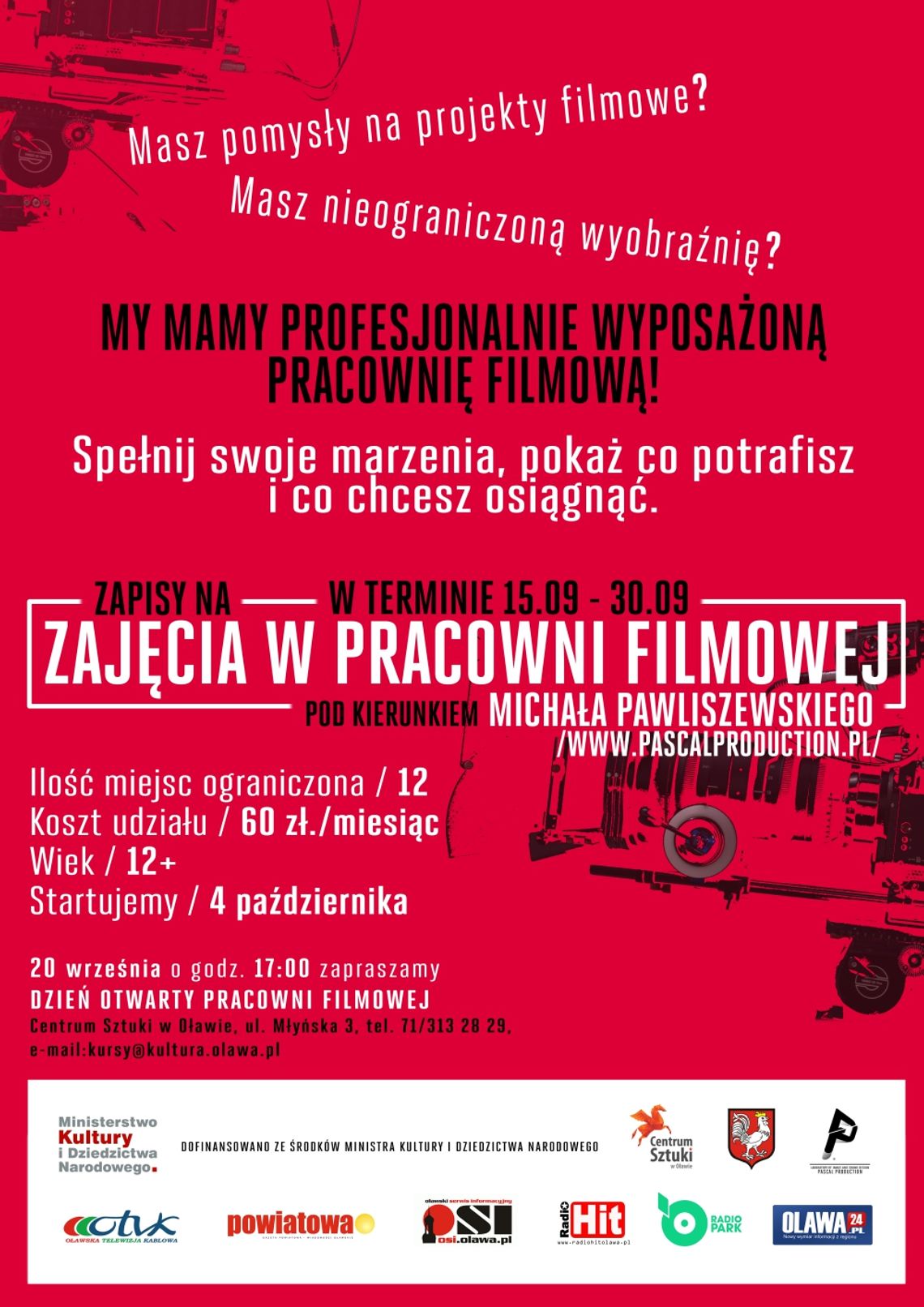 Zajęcia filmowe w Centrum Sztuki